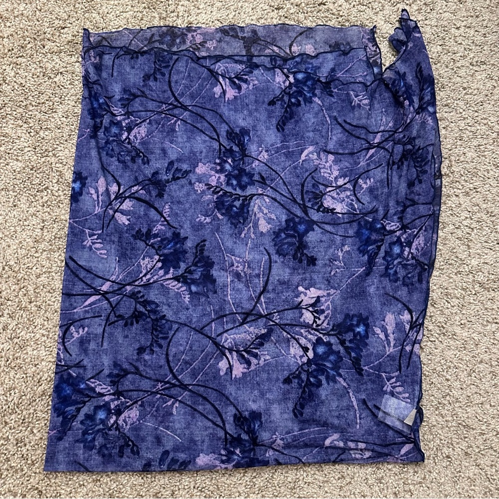 Lands End Floral Mesh Scarf
